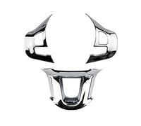 Pizgear 3Pcs Set Car Steering Wheel Decoration Cover Trim Sticker, for, for Peugeot, for 2008 208 308, 2014 2015 2016 2017 2018 2019 Steering Wheel Trim(Glossy Silver)