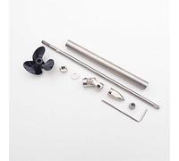 Pizgear 4mm Boat Drive Shaft Shaft Sleeve 3-Blades 34mm Propeller Coupler Kit RC Boat Model Scale Marine Toy Boat DIY Wood Boat Replacement Outboard Propeller(L35cm Coupler 6.0mm)