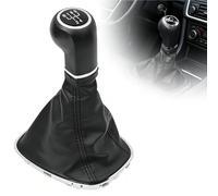 Pizgear 5 Speed Gear Shift Knob with Gaiter Boot Cover for Vauxhall Corsa E Mk4 Adam, Black, Manual Transmission