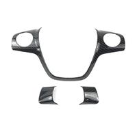 Pizgear ABS Car Sticker Chrome Trim Steering Wheel Paillette Cover Case, For Ford, for Focus 3 Mk3 2012-2014, for Kuga 2013-2015, Auto Accessories Steering Wheel Sticker(B Type Carbon 3pcs)