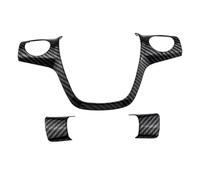 Pizgear ABS Carbon Fiber Steering Wheel Cover Sequin Trim Sticker, for Ford, for Focus 3 Mk3, for Kuga Escape 2012 2013 2014 2015 3Pcs/Set Steering Wheel Sticker