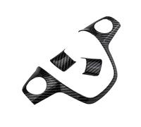 Pizgear ABS Chrome Carbon Fiber Steering Wheel Cover Sequin Trim Sticker, For ford, for Focus 3 Mk3, for Kuga Escape 2012 2013 2014 2015 Steering Wheel Sticker(A one set)