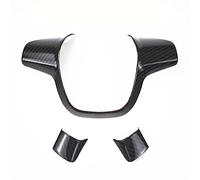 Pizgear ABS Chrome Trim Steering Wheel Cover Sticker Case, For Ford, For Focus 3 Mk3 2012 2014, For Kuga 2013 2015, Auto Accessories Steering Wheel Sticker(A Type Carbon 3pcs)