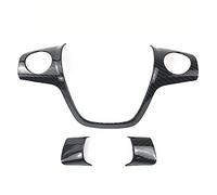 Pizgear ABS Chrome Trim Steering Wheel Cover Sticker Case, For Ford, For Focus 3 Mk3 2012 2014, For Kuga 2013 2015, Auto Accessories Steering Wheel Sticker(B Type Carbon 3pcs)
