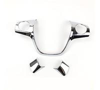Pizgear ABS Chrome Trim Steering Wheel Cover Sticker Case, For Ford, For Focus 3 Mk3 2012 2014, For Kuga 2013 2015, Auto Accessories Steering Wheel Sticker(B Type Chrome 3pcs)
