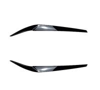 Pizgear ABS Glossy Headlight Eyelids Eyebrows, for 5 Series G30 G31 M5 520i 520d 525i 530i 530d 540i 2017-2021 3D Stickers Headlight Sticker(Gloss Black)