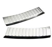 Pizgear Built-in Outer Rear Bumper Protector Door Sill Trunk Tread Plate Stainless Steel Trim Accessories, for CRV CR-V 2023 2024 Rubber Rear Bumper Guard(Silver)