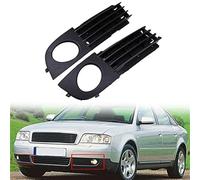 Pizgear Car ABS ABS Front Left/Right Bumper Fog Light Lamp Cover Grille, for, A6 C5 Sedan&Avant 2002-2005 Facelift Front Fog Light Grille(Black 1 Pair)