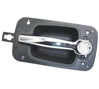 Pizgear car Exterior Handle Trim Cover Set Car Exterior Door Handle, for International Prostar 2008-2011 2594003C1 2594006C1 Outside Chrome Black Driver Side Outer(Black 259C1)