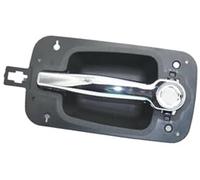 Pizgear car Exterior Handle Trim Cover Set Car Exterior Door Handle, for International Prostar 2008-2011 2594003C1 2594006C1 Outside Chrome Black Driver Side Outer(Black 2594006C1)
