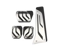 Pizgear Car Fuel Brake Pedal Cover, for B&MW, 3 M3 X3 X4 X5 X6 F20 F30 E34 E39 E70 E71 E90 E46 GT3 Auto Pedals Stainless Steel Car Pedal Cover(BLACK 1Pcs Gas Pedal)(BLACK 2Pcs AT)
