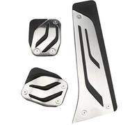 Pizgear Car Fuel Brake Pedal Cover, for B&MW, 3 M3 X3 X4 X5 X6 F20 F30 E34 E39 E70 E71 E90 E46 GT3 Auto Pedals Stainless Steel Car Pedal Cover(BLACK 1Pcs Gas Pedal)(BLACK 3Pcs MT)