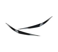 Pizgear Car Headlight Eyebrow Eyelid Cover Decor Trim, for BMW, for X1 F48 2016 2017 2018 2019 2020, Carbon Fiber/Glossy Black ABS Plastic Headlight Tint Sticker(Glossy Black)