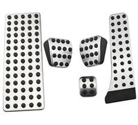 Pizgear Car Pedals Accelerator Brake Footrest Pad, for Mercedes-Benz, C E S GLK SLK CLS SL-Class W203 W204 W211 W212 W210 Stainless Steel Car Pedal Cover(BLACK AT Without Rest)(BLACK MT With Rest)