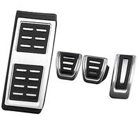 Pizgear Car Pedals, for Skoda, Kamiq 2019-2022 LHD Stainless Steel Auto Brake Pedal Protection Pads Cover Car Pedal Cover(BLACK MT Without Rest)(BLACK MT With Rest)