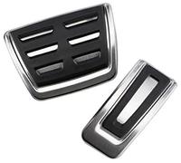 Pizgear Car Pedals, for Skoda, Rapid Spaceback 2019-2022 LHD Stainless Steel Auto Brake Pedal Protection Pads Cover Car Pedal Cover(BLACK MT With Rest)(BLACK AT Without Rest)
