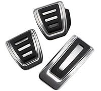 Pizgear Car Pedals, for Skoda, Rapid Spaceback 2019-2022 LHD Stainless Steel Auto Brake Pedal Protection Pads Cover Car Pedal Cover(BLACK MT With Rest)(BLACK MT Without Rest)