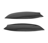Pizgear Chrome Headlights Eyebrow Eyelids Trim Cover Exterior Accessories 1 Pair, for VW, for GOLF 5 MK5 GTI R 2005 2006 2007 Headlight Tint Sticker(Carbon Look)