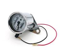 Pizgear DC 12V Universal Motorcycle Speedometer Odometer Motorcycle Dual Speed Meter With LIGHT Indicator Speedometer Gauge 0-140km/h Motorcycle Speedometer(Silver)