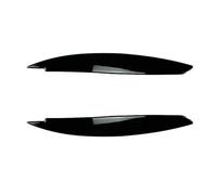 Pizgear Eyebrow Headlight Cover Head light Eyelid Eyebrow Cover Trim Stickers, for 1 Series E81 E82 E87 E88 2006-2013 Car Accessories Headlight Protective Sticker(Glossy Black)