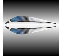 Pizgear for BMW 4 Series F32 F33 F36 F82 F83 M4 420d 420i 425d 430i 435i 440i 2014-2020 L R ABS Gloss Evil Headlight Eyebrows Eyelid Headlight Tint Sticker(Carbon Look)