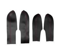 Pizgear for Civic, 8th Gen Sedan 2006 2007 2008 2009 2010 2011 only 4 Doors Car Door Handle Panel Armrest Microfiber Leather Cover Car Door Panel(4pcs Black-red line)