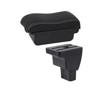 Pizgear For Hyundai, I10 Car Armrest Box Central Storage Box With USB Center Console Storage Box Leather Organizer Box Car Car Armrest Box(BLACK B1 3 USB)