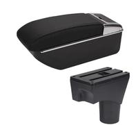 Pizgear For NISSAN, for March, for Micra, K13 MK4 IV, for Sunny 2010-2022 Car Armrest Box Center Console Storage Box Car Accessories Car Armrest Box(BLACK D2 Black Black Nousb)