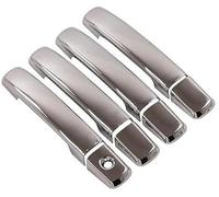 Pizgear, for NISSAN, for Qashqai, J10 2007 2008 2009 2010 2011 2012 2013 Chrome Car Door Handle Cover Stickers Car Door Handle Cover(BLACK No Button Handle)