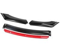 Pizgear For Subaru, Car Front Bumper Lip Spoiler Body Kit Decorative Bumper Canard Lip Splitter Sedan Width Below 176cm Spoiler Front Spoiler(BLACK Bright Black Red)