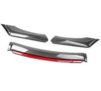 Pizgear For Subaru, Car Front Bumper Lip Spoiler Body Kit Decorative Bumper Canard Lip Splitter Sedan Width Below 176cm Spoiler Front Spoiler(BLACK Carbon Fiber Red)