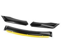 Pizgear For VOLVO, Car Front Bumper Lip Spoiler Body Kit Decorative Bumper Canard Lip Splitter Sedan Width Below 176cm Spoiler Front Spoiler(BLACK Black Yellow)