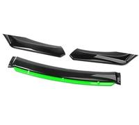 Pizgear For VOLVO, Car Front Bumper Lip Spoiler Body Kit Decorative Bumper Canard Lip Splitter Sedan Width Below 176cm Spoiler Front Spoiler(BLACK BLACK GREEN)