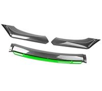 Pizgear For VOLVO, Car Front Bumper Lip Spoiler Body Kit Decorative Bumper Canard Lip Splitter Sedan Width Below 176cm Spoiler Front Spoiler(BLACK Carbon Green)