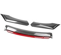 Pizgear For VOLVO, Car Front Bumper Lip Spoiler Body Kit Decorative Bumper Canard Lip Splitter Sedan Width Below 176cm Spoiler Front Spoiler(BLACK Carbon Fiber Red)