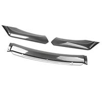 Pizgear For VOLVO, Car Front Bumper Lip Spoiler Body Kit Decorative Bumper Canard Lip Splitter Sedan Width Below 176cm Spoiler Front Spoiler(BLACK Carbon Fiber White)