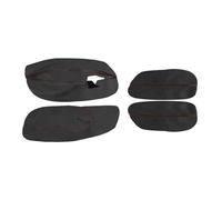 Pizgear For VW, for Golf, for 4 MK4, for Jetta, for Bora, 1998 1999 2000 2001 2002 2003 2004 2005 Only 3 Doors Car Door Armrest Panel Suede Leather Cover Trim Car Door Panel(Black-red line,2pcs Rear)