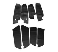 Pizgear for VW, for Tiguan, L 2017 2018 2019 8pcs Interior Car Door Handle Armrest Panel Microfiber Leather Cover Decorative Trim Car Door Panel(8X Black-Black line)