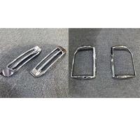 Pizgear For VW, for Transporter (T6), for Caravelle 17-18, Chrome Front Rear Reflector Fog Light Lamp Cover Trim Foglight Bumper Molding Fog Light Cover(4PCS)
