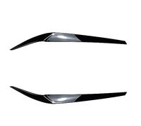 Pizgear Headlamp Eyelid Headlight Eyebrow Trims Carbon Black Glossy ABS, for 5 Series G30 G31 2017-2021 Headlight Sticker(Black)
