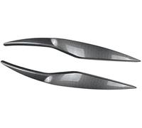 Pizgear Headlight Eye Lid, for Fiesta, for Mk6 2008-2012 Eyebrow Trim Headlamp Eyelid Car Front Head Light Lamp Cover Brow Sticker Headlight Brow Trim(BLACK Carbon Fiber Look)