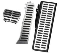 Pizgear LHD Car Pedals, for VW, for Tiguan, 2009-2026 Stainless Steel AT MT Brake Pedal Cover Rest Pedale Pad Accessories Car Pedal Cover(BLACK MT Without Rest)(BLACK AT With Rest Pedal)