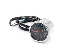 Pizgear Motorcycle Speedometer Odometer Speed Meter Gauge Instrument Backlight LIGHT Light Modified Motorbike, for Harley, GN125 CG125 Motorcycle Speedometer(Silver)