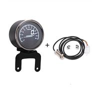 Pizgear Multi-functional Gauges Instruments Motorcycle Digital Odometer Tachometer Fuel Level Speed Meter Indicator LIGHT Round 12000rpm Motorcycle Speedometer(With sensor 1)