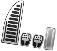Pizgear Pedal Pad, for Focus, 2, for Focus, 3 4 MK2 MK3 MK4 Kuga RS ST 2005-2024 Clutch Gas Brake Pedals Pads MT Stainless Car Pedal Cover Clutch Pedal(BLACK C Style 3piece)(BLACK A Style 4piece)
