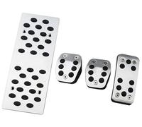 Pizgear Pedal Pad, for Focus, 2 MK2 RS ST 2006 2007 2008 2009 2010 2011 MT AT Auto Stainless Steel Gas Brake Rest Pedal Pads Cover Clutch Pedal(BLACK AT with rest pedal)(BLACK MT with rest pedal)