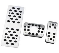 Pizgear Pedal Pad, for Focus, 2 MK2 RS ST 2006 2007 2008 2009 2010 2011 MT AT Auto Stainless Steel Gas Brake Rest Pedal Pads Cover Clutch Pedal(BLACK AT with rest pedal)(BLACK AT with rest pedal)