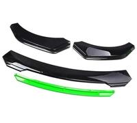 Pizgear Protector Car Front Bumper Lip Body Kit Spoiler Decorative Strip Bumper Canard Lip Splitter Exterior Parts, for VOLVO, Spoiler Front Spoiler(BLACK Bright Black Green)