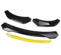 Pizgear Protector Car Front Bumper Lip Body Kit Spoiler Decorative Strip Bumper Canard Lip Splitter Exterior Parts, for Subaru, Spoiler Front Spoiler(BLACK Bright Black Yellow)
