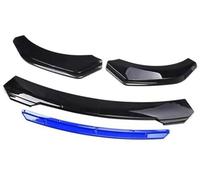 Pizgear Protector Car Front Bumper Lip Body Kit Spoiler Decorative Strip Bumper Canard Lip Splitter Exterior Parts, for VOLVO, Spoiler Front Spoiler(BLACK Bright Black Blue)